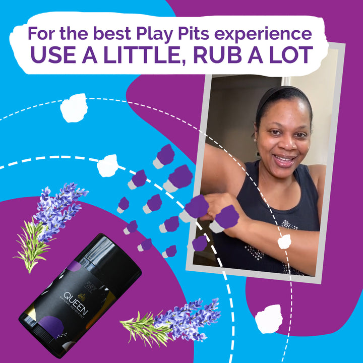 For the best Play Pits experience use a little, rub a lot