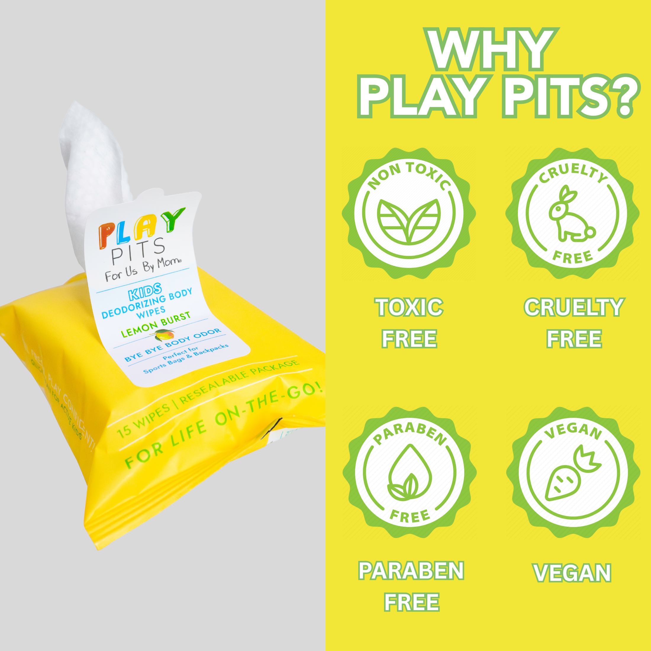 Deodorizing Body Wipes - Play Pits